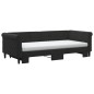 vidaXL Sofá cama nido con colchón terciopelo negro 90x200 cm vidaXL Sofá cama nido con colchón terciopelo negro 90x200 cm