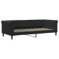 vidaXL Sofá cama nido con colchón terciopelo negro 90x200 cm vidaXL Sofá cama nido con colchón terciopelo negro 90x200 cm