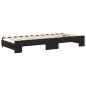 vidaXL Sofá cama nido con colchón terciopelo negro 90x200 cm vidaXL Sofá cama nido con colchón terciopelo negro 90x200 cm