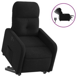 vidaXL Sillón eléctrico reclinable elevable de tela negro