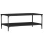 vidaXL Mesa de centro madera de ingeniería negro 100x55x40 cm vidaXL Mesa de centro madera de ingeniería negro 100x55x40 cm