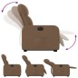 vidaXL Sillón eléctrico reclinable elevable de tela marrón vidaXL Sillón eléctrico reclinable elevable de tela marrón
