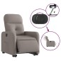 vidaXL Sillón eléctrico reclinable elevable de tela gris taupe vidaXL Sillón eléctrico reclinable elevable de tela gris taupe