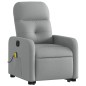 vidaXL Sillón de masaje eléctrico reclinable elevable tela gris claro vidaXL Sillón de masaje eléctrico reclinable elevable tela gris claro