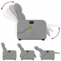 vidaXL Sillón de masaje eléctrico reclinable elevable tela gris claro vidaXL Sillón de masaje eléctrico reclinable elevable tela gris claro