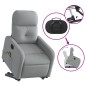 vidaXL Sillón de masaje eléctrico reclinable elevable tela gris claro vidaXL Sillón de masaje eléctrico reclinable elevable tela gris claro