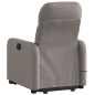 vidaXL Sillón de masaje eléctrico reclinable elevable tela taupé vidaXL Sillón de masaje eléctrico reclinable elevable tela taupé