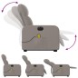 vidaXL Sillón de masaje eléctrico reclinable elevable tela taupé vidaXL Sillón de masaje eléctrico reclinable elevable tela taupé