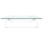 vidaXL Soporte de monitor vidrio templado y metal blanco 80x35x8 cm vidaXL Soporte de monitor vidrio templado y metal blanco 80x35x8 cm