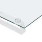 vidaXL Soporte de monitor vidrio templado y metal blanco 60x20x8 cm vidaXL Soporte de monitor vidrio templado y metal blanco 60x20x8 cm