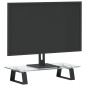 vidaXL Soporte de monitor vidrio templado y metal negro 40x20x8 cm vidaXL Soporte de monitor vidrio templado y metal negro 40x20x8 cm