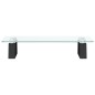 vidaXL Soporte de monitor vidrio templado y metal negro 40x20x8 cm vidaXL Soporte de monitor vidrio templado y metal negro 40x20x8 cm