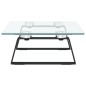 vidaXL Soporte de monitor vidrio templado y metal negro 40x20x8 cm vidaXL Soporte de monitor vidrio templado y metal negro 40x20x8 cm