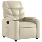 vidaXL Sillón reclinable eléctrico de cuero sintético crema vidaXL Sillón reclinable eléctrico de cuero sintético crema