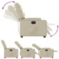 vidaXL Sillón reclinable eléctrico de cuero sintético crema vidaXL Sillón reclinable eléctrico de cuero sintético crema