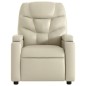 vidaXL Sillón reclinable eléctrico de cuero sintético crema vidaXL Sillón reclinable eléctrico de cuero sintético crema