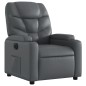 vidaXL Sillón reclinable eléctrico de cuero sintético gris vidaXL Sillón reclinable eléctrico de cuero sintético gris