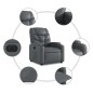 vidaXL Sillón reclinable eléctrico de cuero sintético gris vidaXL Sillón reclinable eléctrico de cuero sintético gris