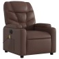 vidaXL Sillón de masaje reclinable eléctrico cuero sintético marrón vidaXL Sillón de masaje reclinable eléctrico cuero sintético marrón