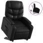 vidaXL Sillón reclinable elevable cuero artificial negro vidaXL Sillón reclinable elevable cuero artificial negro