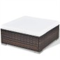 vidaXL Set muebles de jardín 5 piezas y cojines ratán sintético marrón vidaXL Set muebles de jardín 5 piezas y cojines ratán sintético marrón