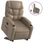 vidaXL Sillón reclinable elevable cuero artificial color capuchino vidaXL Sillón reclinable elevable cuero artificial color capuchino