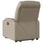vidaXL Sillón reclinable elevable cuero artificial color capuchino vidaXL Sillón reclinable elevable cuero artificial color capuchino