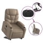 vidaXL Sillón reclinable elevable cuero artificial color capuchino vidaXL Sillón reclinable elevable cuero artificial color capuchino
