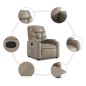 vidaXL Sillón reclinable elevable cuero artificial color capuchino vidaXL Sillón reclinable elevable cuero artificial color capuchino