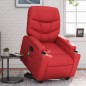 vidaXL Sillón reclinable de masaje de pie cuero artificial rojo vidaXL Sillón reclinable de masaje de pie cuero artificial rojo