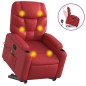 vidaXL Sillón reclinable de masaje de pie cuero artificial rojo vidaXL Sillón reclinable de masaje de pie cuero artificial rojo