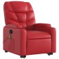 vidaXL Sillón reclinable de masaje de pie cuero artificial rojo vidaXL Sillón reclinable de masaje de pie cuero artificial rojo