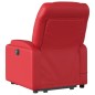 vidaXL Sillón reclinable de masaje de pie cuero artificial rojo vidaXL Sillón reclinable de masaje de pie cuero artificial rojo