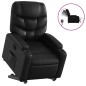 vidaXL Sillón reclinable y elevable eléctrico cuero sintético negro