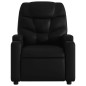 vidaXL Sillón reclinable y elevable eléctrico cuero sintético negro
