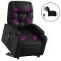 vidaXL Sillón de masaje elevable eléctrico cuero sintético negro vidaXL Sillón de masaje elevable eléctrico cuero sintético negro