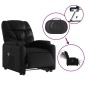 vidaXL Sillón de masaje elevable eléctrico cuero sintético negro vidaXL Sillón de masaje elevable eléctrico cuero sintético negro