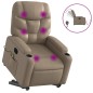 vidaXL Sillón reclinable de masaje eléctrico cuero sintético capuchino vidaXL Sillón reclinable de masaje eléctrico cuero sintético capuchino