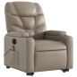 vidaXL Sillón reclinable de masaje eléctrico cuero sintético capuchino vidaXL Sillón reclinable de masaje eléctrico cuero sintético capuchino