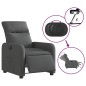 vidaXL Sillón reclinable eléctrico de tela gris oscuro vidaXL Sillón reclinable eléctrico de tela gris oscuro