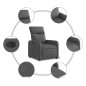 vidaXL Sillón reclinable eléctrico de tela gris oscuro vidaXL Sillón reclinable eléctrico de tela gris oscuro