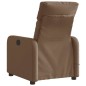 vidaXL Sillón reclinable de masaje eléctrico tela marrón