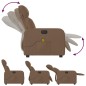 vidaXL Sillón reclinable de masaje eléctrico tela marrón