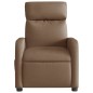 vidaXL Sillón reclinable de masaje eléctrico tela marrón