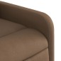 vidaXL Sillón reclinable de masaje eléctrico tela marrón