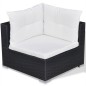 vidaXL Set muebles de jardín 10 piezas y cojines ratán sintético negro vidaXL Set muebles de jardín 10 piezas y cojines ratán sintético negro
