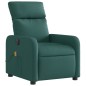 vidaXL Sillón reclinable de masaje eléctrico tela verde oscuro vidaXL Sillón reclinable de masaje eléctrico tela verde oscuro