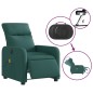 vidaXL Sillón reclinable de masaje eléctrico tela verde oscuro vidaXL Sillón reclinable de masaje eléctrico tela verde oscuro
