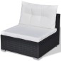 vidaXL Set muebles de jardín 10 piezas y cojines ratán sintético negro vidaXL Set muebles de jardín 10 piezas y cojines ratán sintético negro