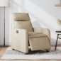 vidaXL Sillón reclinable eléctrico de tela crema